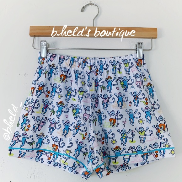 Roller Rabbit Palm Beach Monkey Polo Pajamas in Multi Monkey Size XXS New NWT - Picture 12 of 17